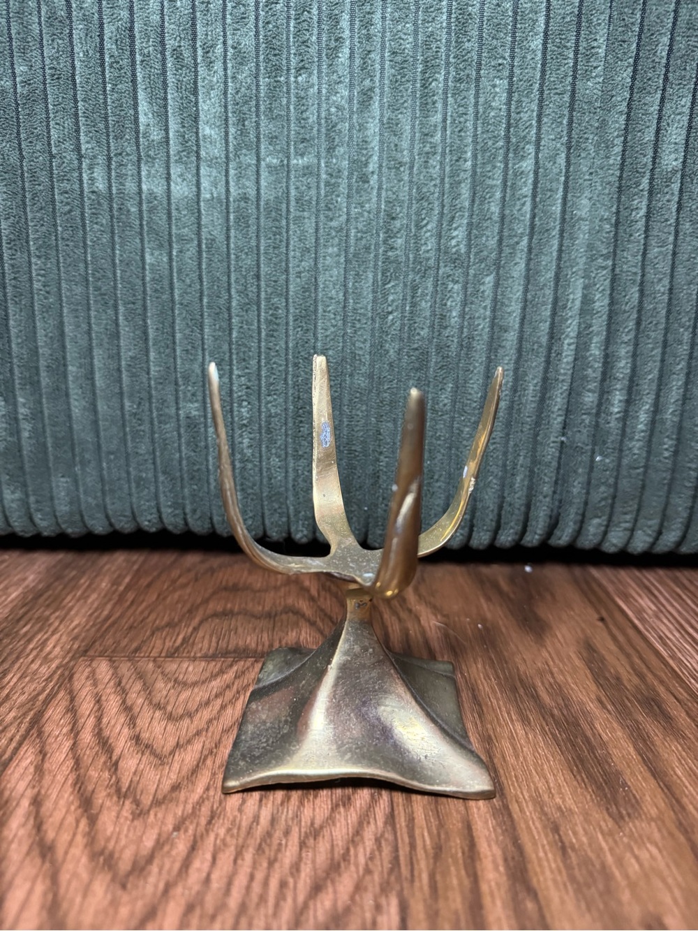 Brass Ring and Jewelry Holder Stand - Gold